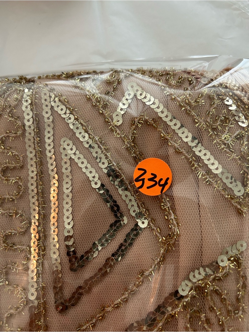 Vintage-Inspired Beaded Fringe Mini Dress in Blush Pink - Picture 14 of 14